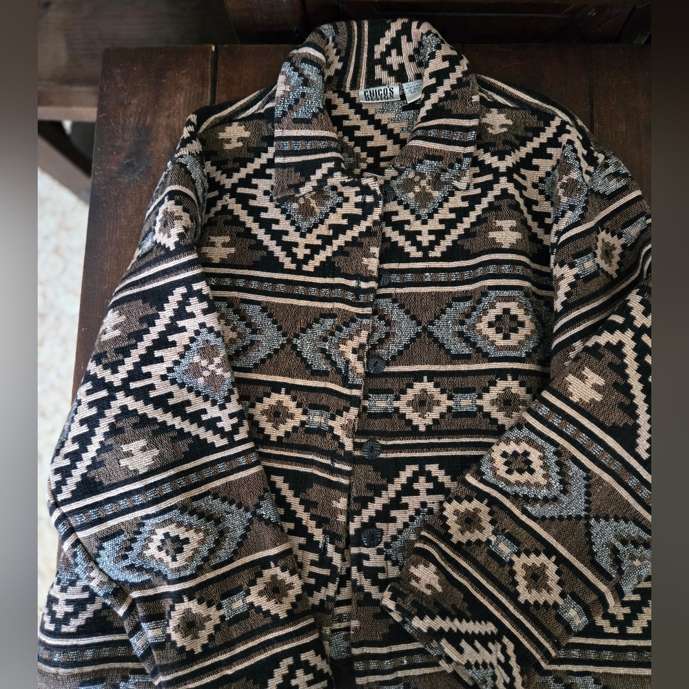 VTG Chicos Design Aztec Patterned Jacket - Picture 3 of 4